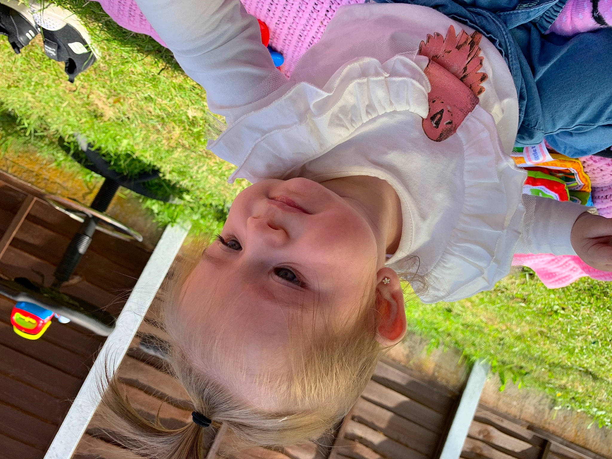 Daria joined the competition — help win amazing prizes! child, fun, grass, person, toddler