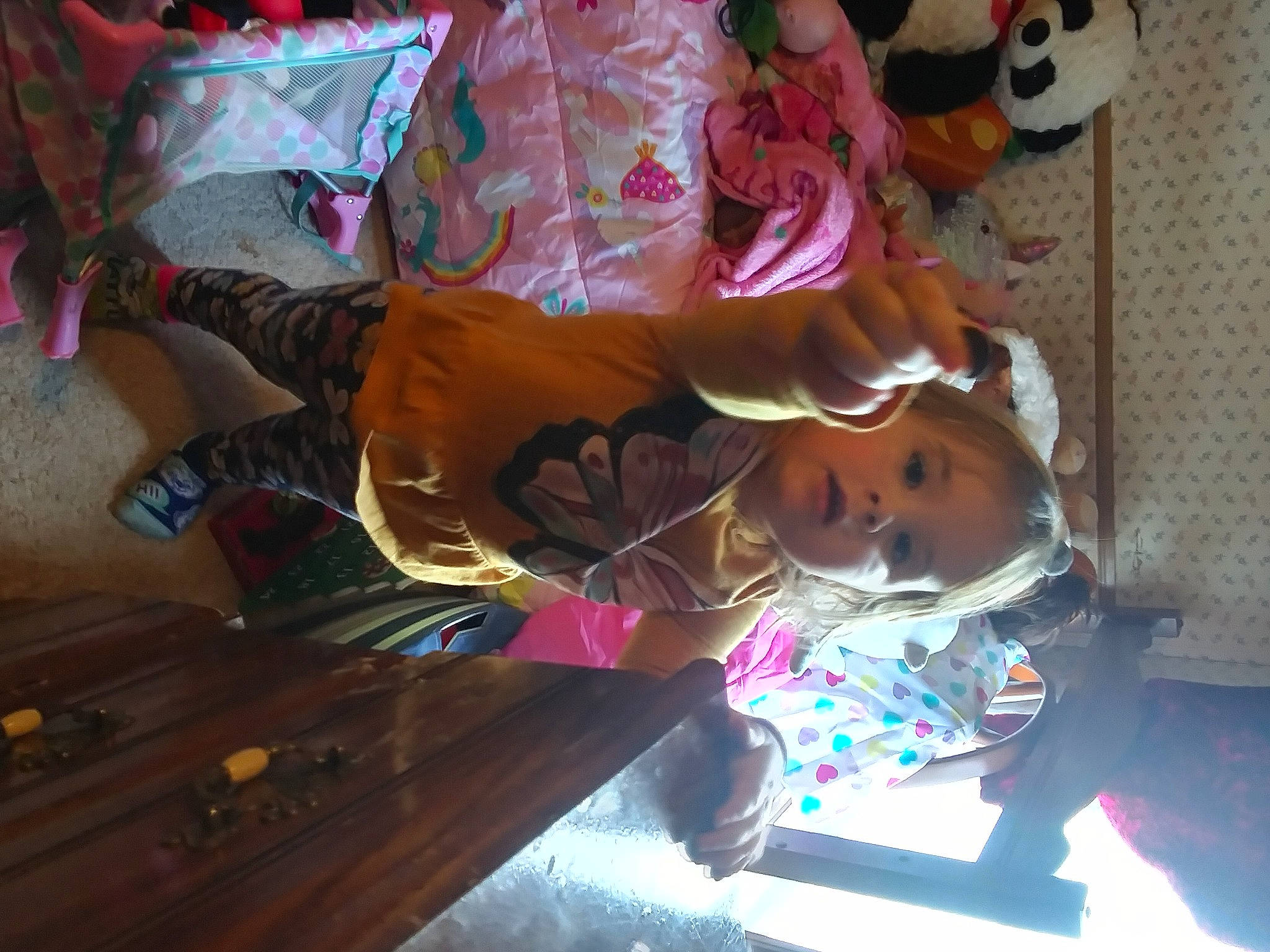 Macy joined the competition — help win amazing prizes! carmine, event, magenta, peach, person, pink, plastic, room, stuffed_toy, textile, toy, tree, visual_arts, wood, wood_stain