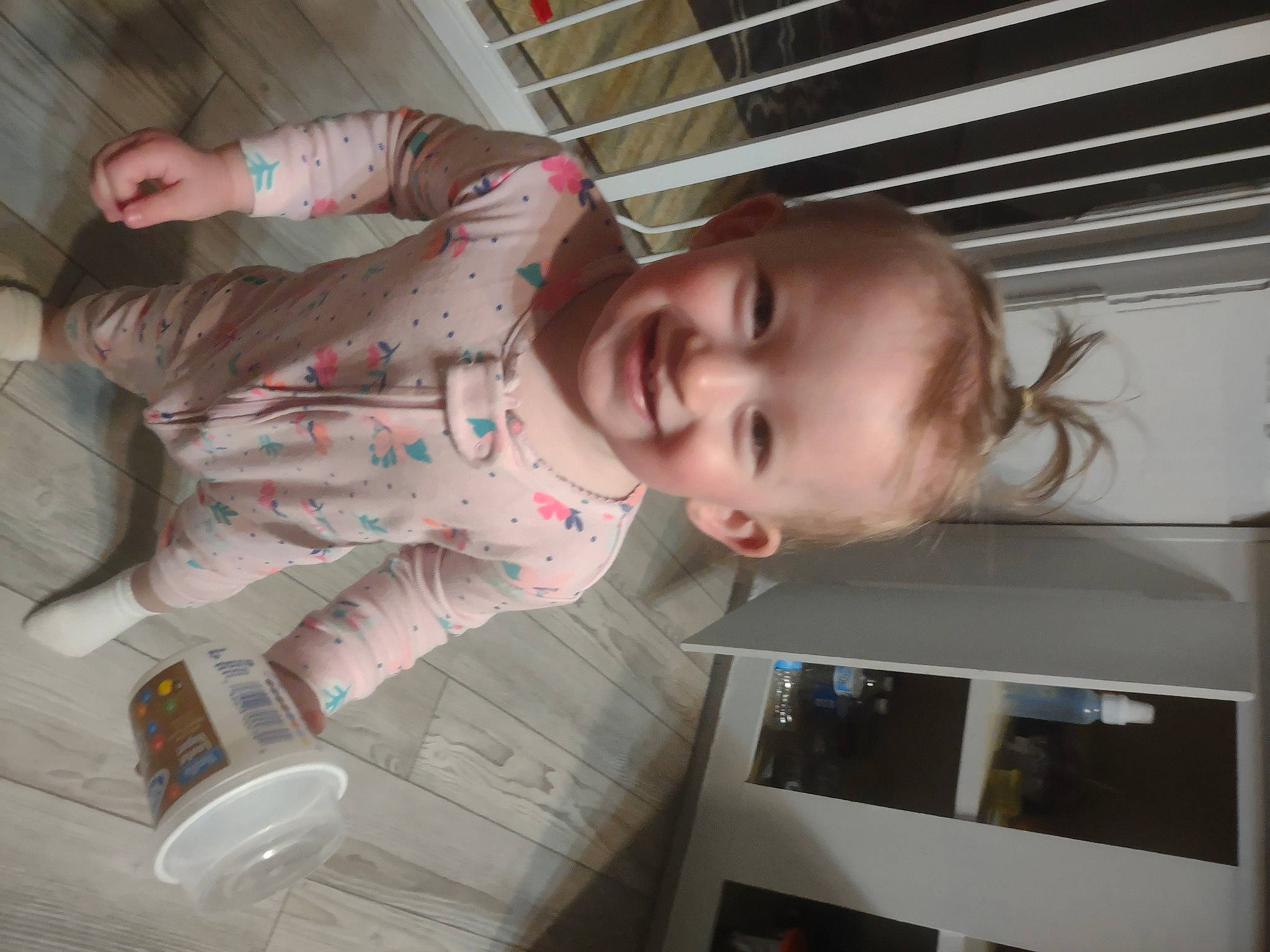 Bryanna is registered to the contest to win money with this photo: baby, baby_products, baby_safety, baby_toddler_clothing, cheek, child, comfort, eye, facial_expression, fun, joy, mammal, mouth, nose, person, product, room, skin, smile, toddler