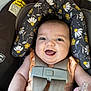 Evelyn is registered to the contest to win money with this photo: baby, baby_girl, bottle, car_seat, child, childcare, closeup, clothing, cute, face, happy, headrest, holding, indoor, infant, person, portrait, seatbelt, smiling, straps
