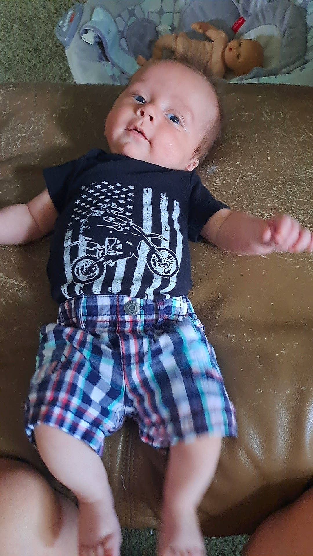 Jaxson joined the competition — help win amazing prizes! baby, bodypart, clothing, couch, cushion, face, finger, furniture, hand, head, homedecor, newborn, pants, person, photography, portrait, shirt, shorts, skirt, t_shirt