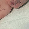 newborn, baby, infant, sleeping, skin, towel, closeup, face, head, peaceful, soft, fresh, child, human, person, cute, healthcare, hospital, wrinkled, resting
