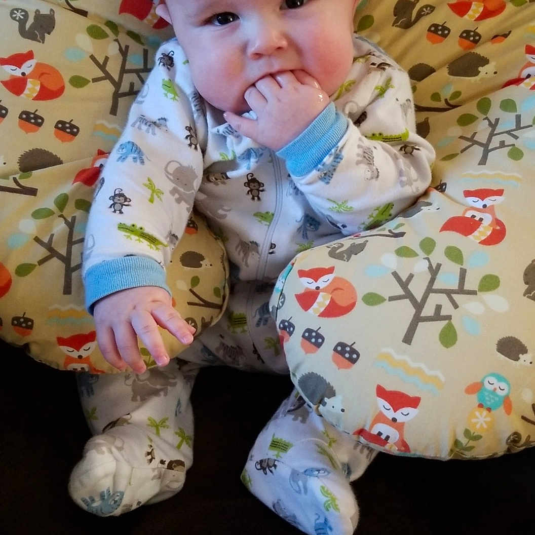 Dillon joined the competition — help win amazing prizes! baby_products, bedtime, child, day, fun, infant, iris, person, play, product, sitting, skin, textile, toddler, toy