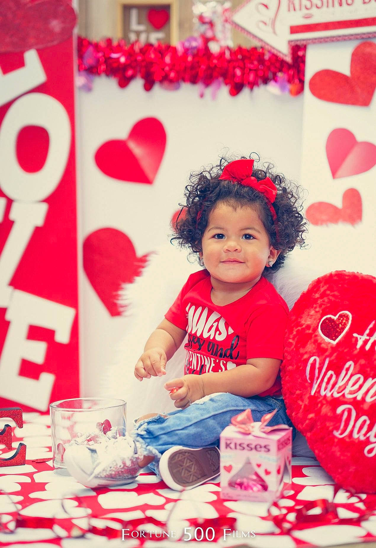 Skylynn Fay joined the competition — help win amazing prizes! baby, baby_toddler_clothing, carmine, child, design, event, font, fun, happy, holiday, magenta, party_supply, pattern, person, pink, red, room, sleeve, t_shirt, textile