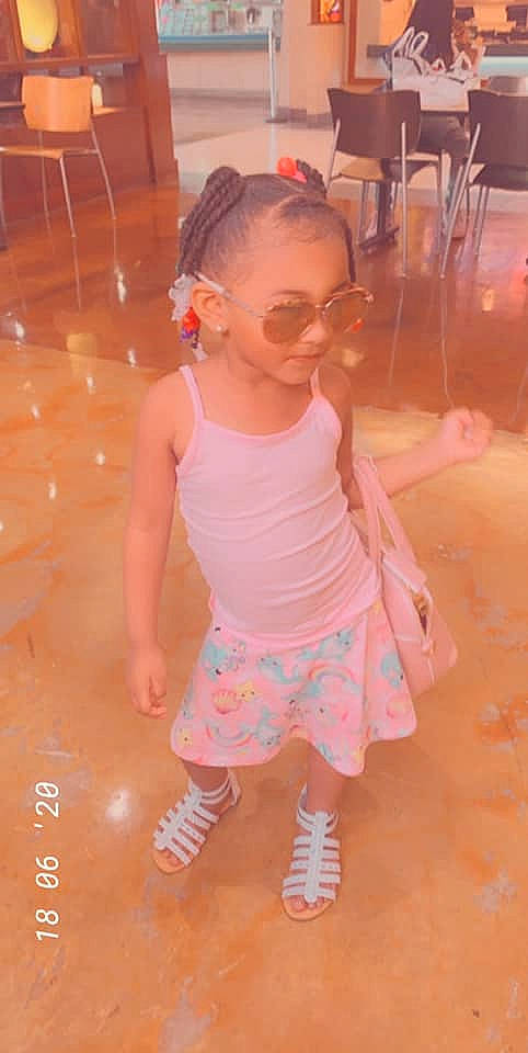 Brailey joined the competition — help win amazing prizes! baby, baby_toddler_clothing, cheek, child, dress, pattern, peach, person, pink, play, skin, smile, toddler