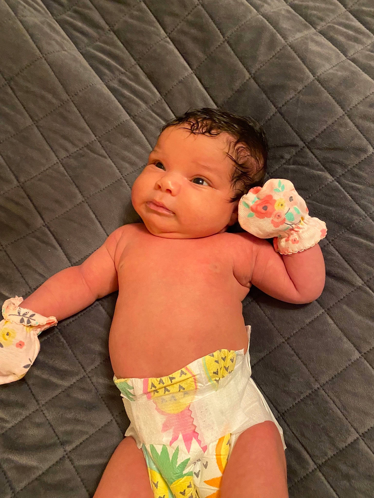 Kayloni joined the competition — help win amazing prizes! arm, baby, baby_toddler_clothing, cheek, chest, eye, finger, hand, happy, head, human_body, joint, leg, mouth, orange, organ, person, pink, skin, stomach