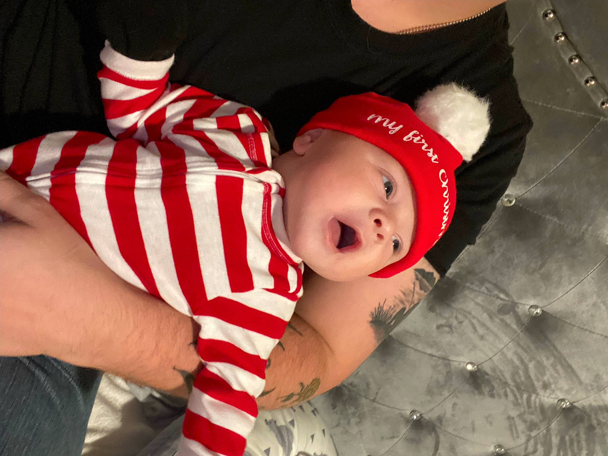 River joined the competition — help win amazing prizes! baby, baby_toddler_clothing, cap, carmine, costume_hat, event, flag_of_the_united_states, fun, gesture, happy, hat, headgear, headwear, holiday, pattern, person, plant, sleeve, smile, sun_hat