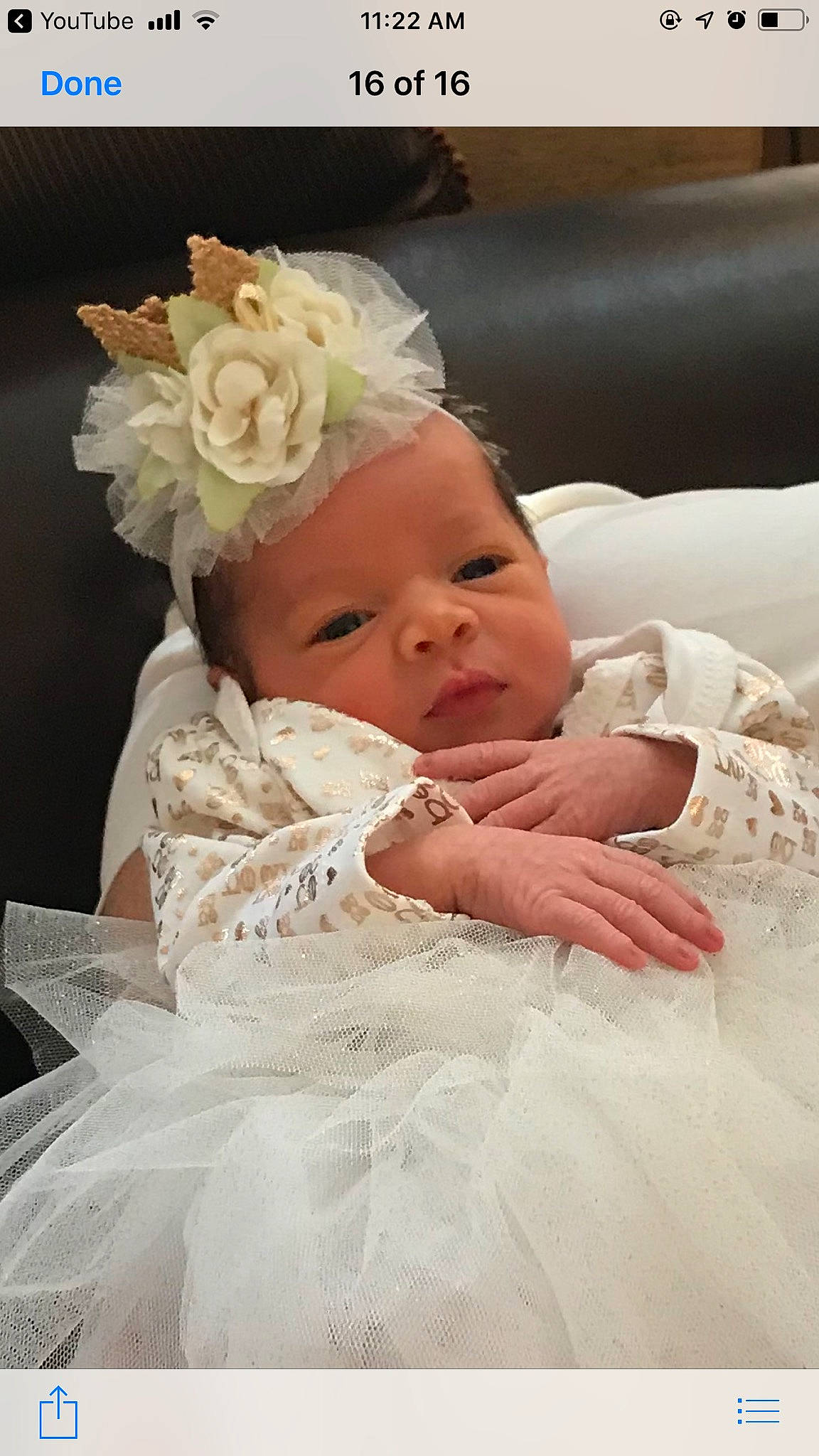 Kristina joined the competition — help win amazing prizes! baby, bridal_accessory, child, dress, fashion_accessory, hair_accessory, headband, headgear, headpiece, person, textile, toddler