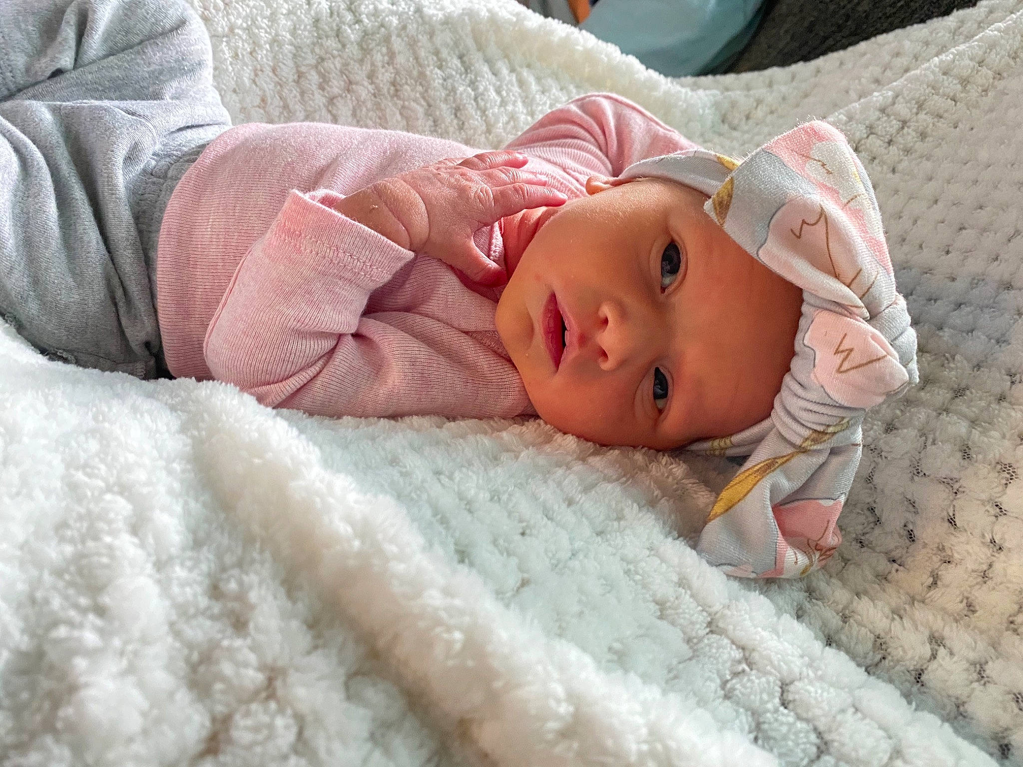Lakelyn joined the competition — help win amazing prizes! baby, baby_sleeping, baby_toddler_clothing, bedding, bedtime, cheek, child, comfort, doll, eyelash, fur, headwear, linens, lip, nose, person, skin, sleeve, textile, toddler