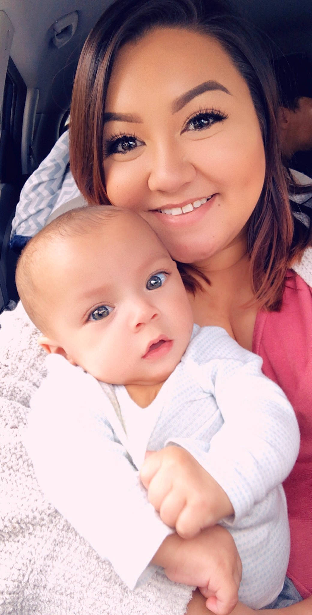 Jakarri is registered to the contest to win money with this photo: baby, cheek, child, daughter, face, happy, hug, joy, lip, mother, nose, person, photography, skin, smile, toddler