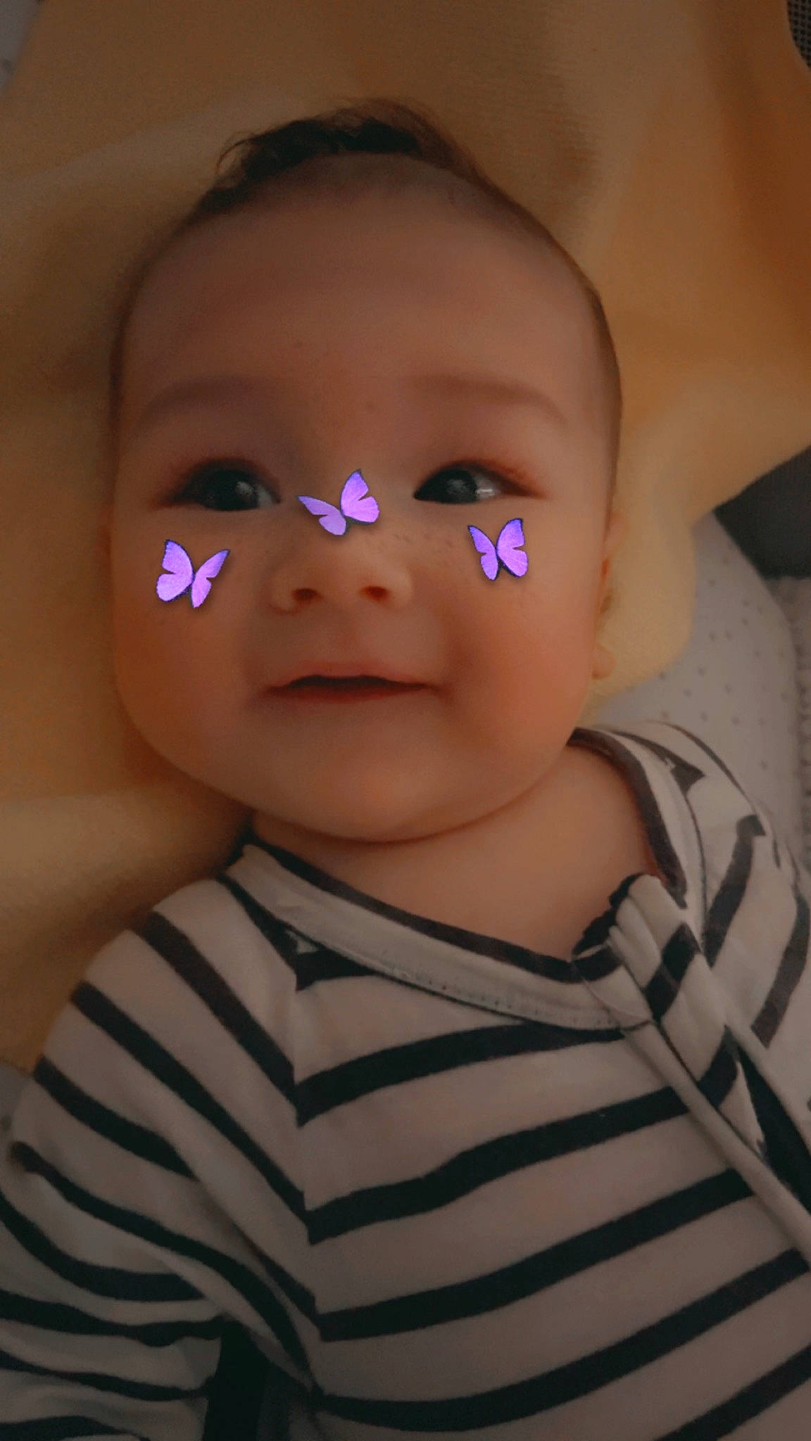 Colton joined the competition — help win amazing prizes! baby, baby_toddler_clothing, cheek, child, chin, close_up, electric_blue, eyelash, flash_photography, fun, happy, iris, lip, magenta, no_expression, nose, person, portrait_photography, purple, skin