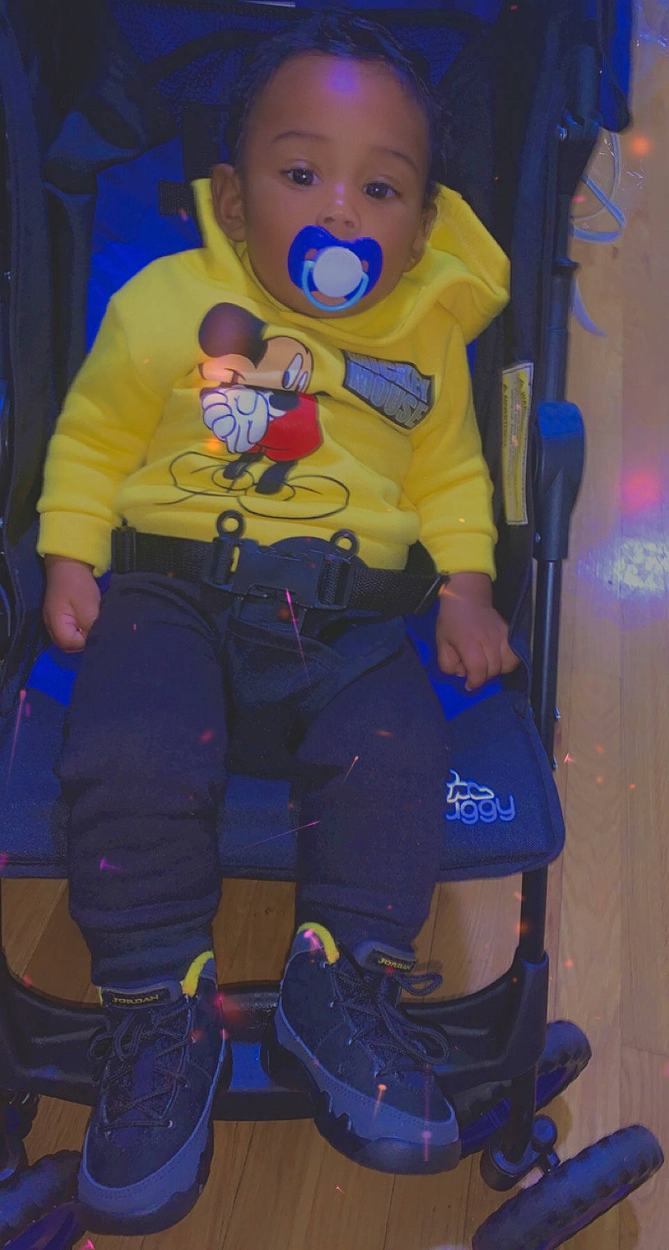 Jabari joined the competition — help win amazing prizes! baby, baby_carriage, baby_products, baby_safety, baby_toddler_clothing, baby_toys, blue, chair, cheek, child, comfort, electric_blue, fun, happy, person, personal_protective_equipment, play, room, sitting, snapshot