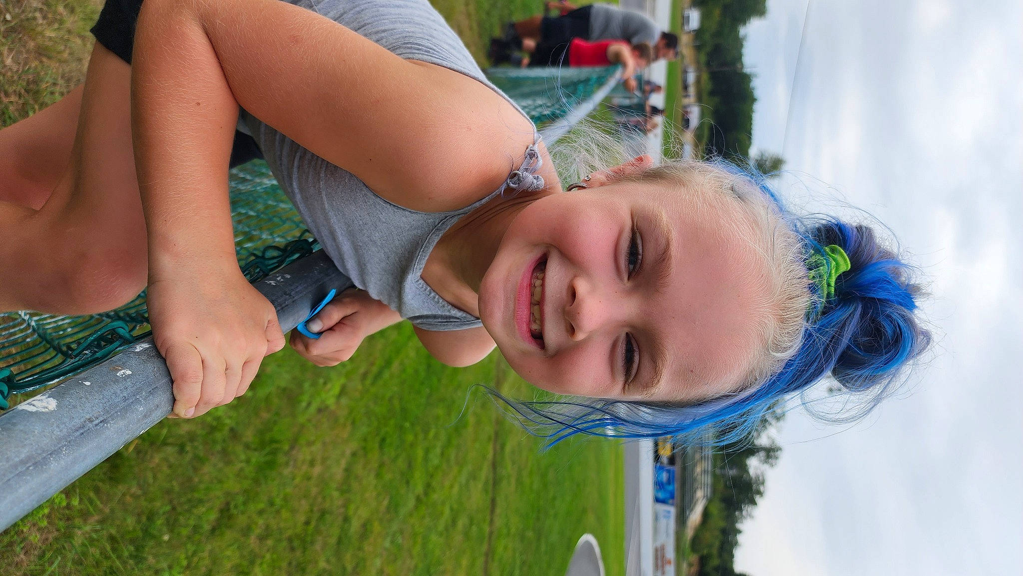 Annmarie joined the competition — help win amazing prizes! azure, blond, child, daytime, electric_blue, fun, grass, happy, human_leg, joy, leisure, people_in_nature, person, plant, recreation, sky, smile, summer, sunlight, toddler