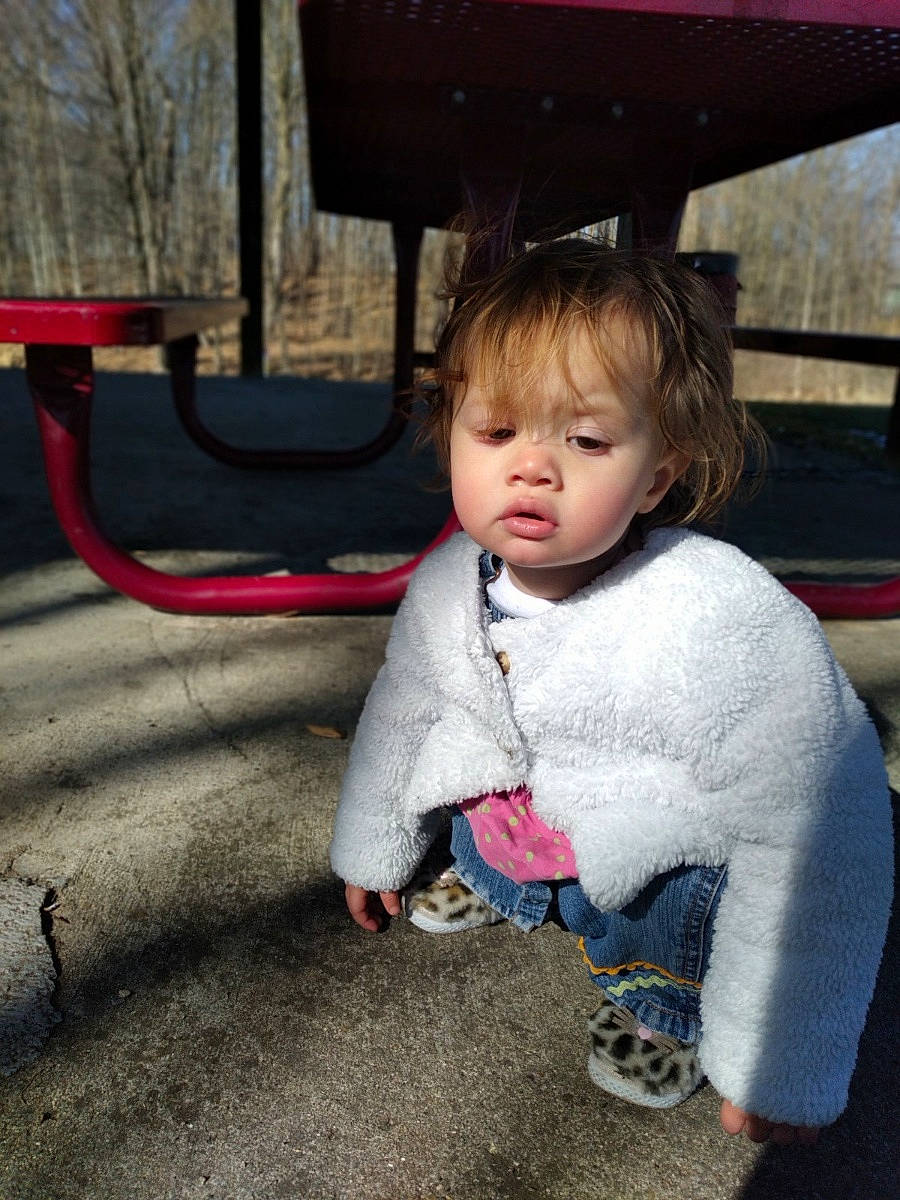 Amoura joined the competition — help win amazing prizes! baby_toddler_clothing, chin, eye, face, facial_expression, fun, grass, hand, human, human_body, leisure, person, pink, product, recreation, skin, sorrow, standing, tints_and_shades, toddler