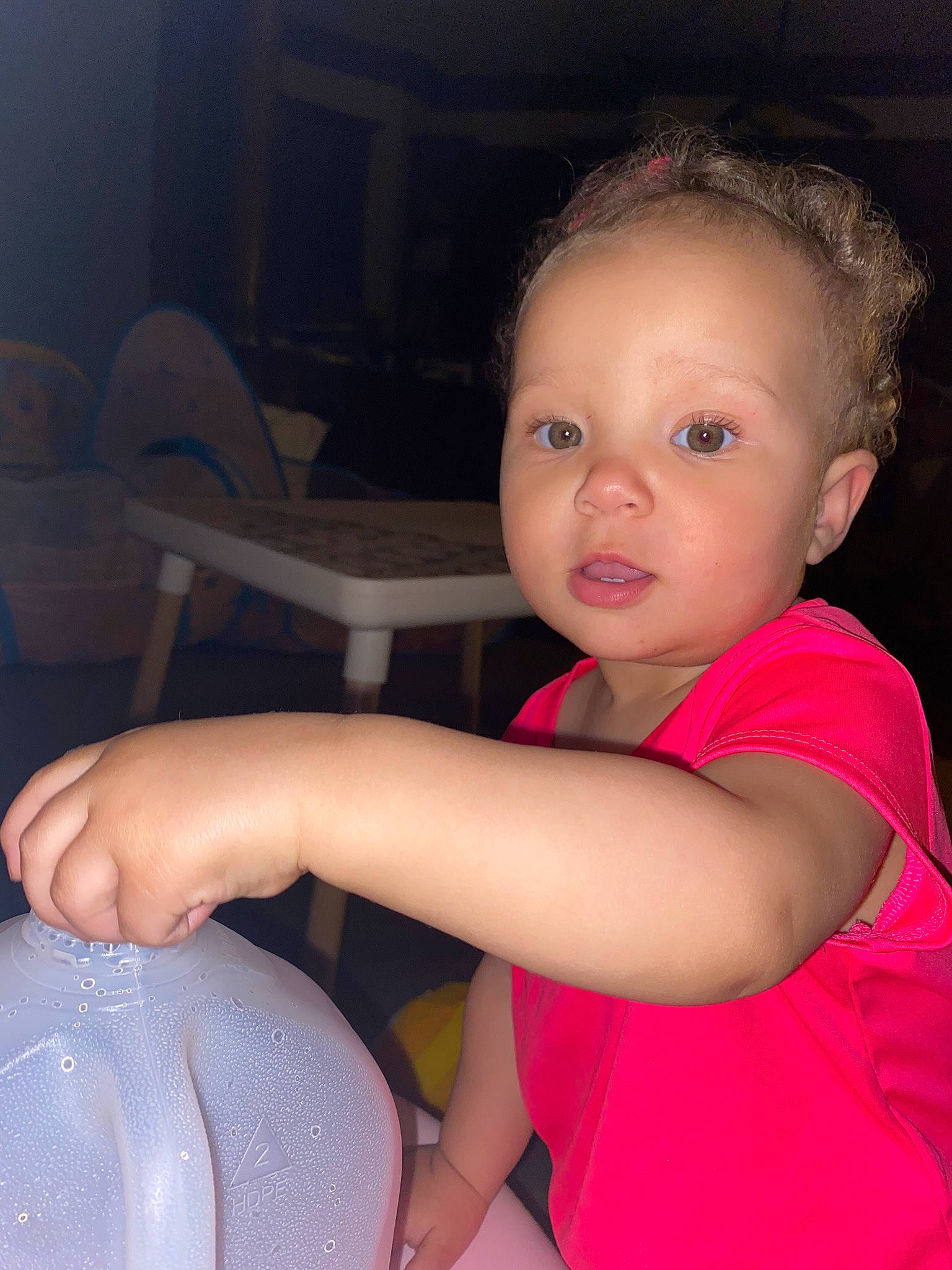 Bella joined the competition — help win amazing prizes! arm, baby_toddler_clothing, chair, cheek, chin, facial_expression, finger, flash_photography, fun, hand, happy, iris, joint, leg, mouth, nose, organ, person, skin, thumb