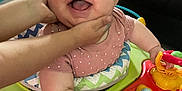 Luz joined the competition — help win amazing prizes! activity_center, baby, cheeks, child, closeup, colorful, cute, expression, face, hands, happy, indoor, infant, laughing, person, pink_shirt, playful, smiling, toy, young_child