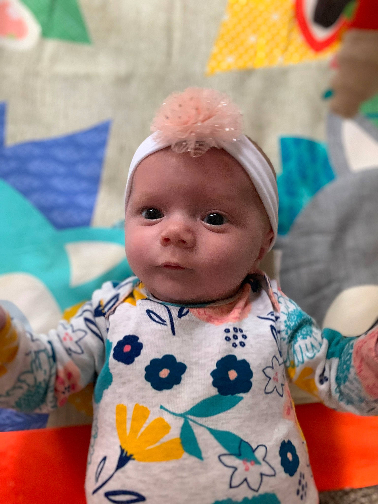 Lillian joined the competition — help win amazing prizes! baby, baby_products, baby_toddler_clothing, cap, cheek, child, costume, event, fashion_accessory, fun, happy, headgear, leisure, party_supply, person, pink, play, room, sleeve, t_shirt
