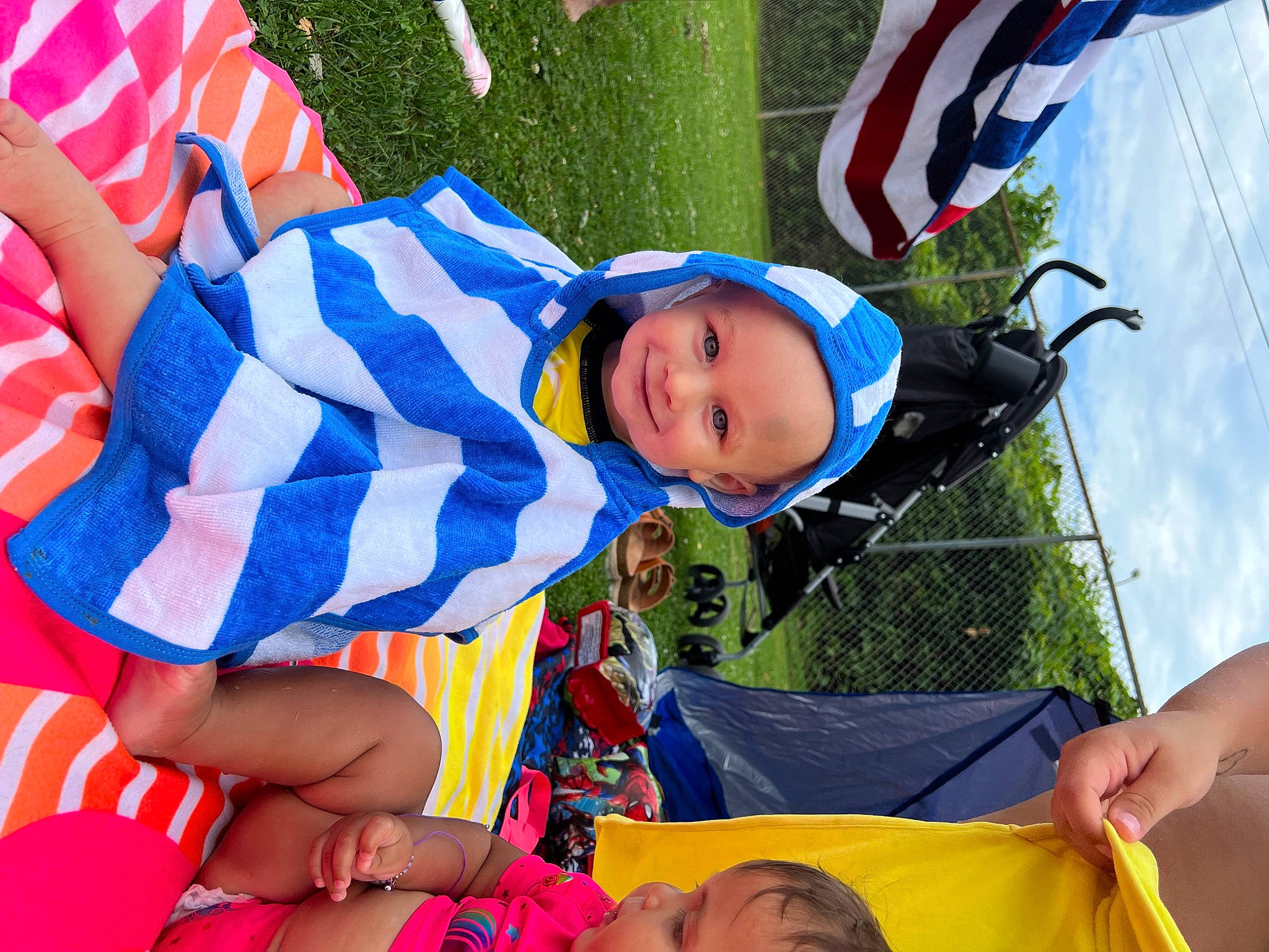 Brendon joined the competition — help win amazing prizes! child, electric_blue, event, fun, grass, green, happy, hat, headwear, joy, leisure, people_in_nature, person, photograph, play, recreation, red, smile, summer, toddler