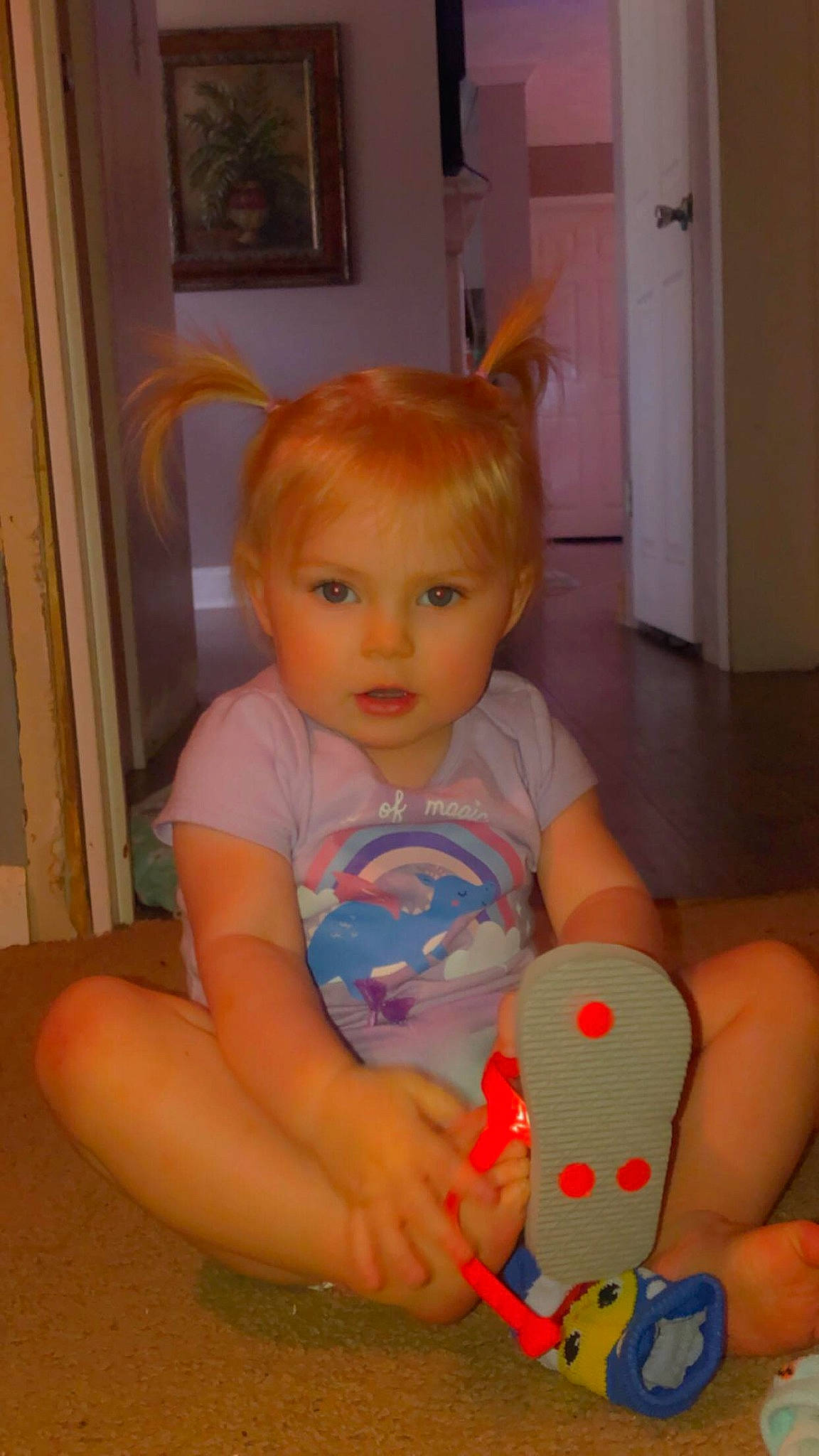 Carmen joined the competition — help win amazing prizes! baby, baby_playing_with_toys, baby_products, baby_toddler_clothing, cheek, child, door, finger, floor, flooring, fun, human_leg, person, plastic, play, room, sitting, thigh, toddler, toy