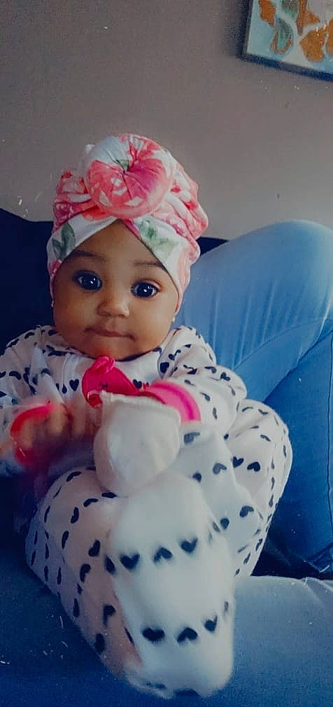 Kaydence joined the competition — help win amazing prizes! baby, baby_products, baby_toddler_clothing, cap, child, comfort, fashion_accessory, happy, hat, headgear, headpiece, headwear, helmet, lip, pattern, person, personal_protective_equipment, pink, skin, sleeve