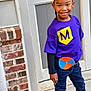 Olivia Ikwuezunma joined the competition — help win amazing prizes! accessories, baseballcap, boy, brick, child, clothing, door, face, footwear, head, jeans, male, pants, person, photography, portrait, purple, shoe, sneaker, t_shirt
