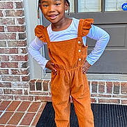 Olivia Ikwuezunma is registered to the contest to win money with this photo: blackhair, child, clothing, dimples, face, female, footwear, girl, hair, happy, head, jeans, pajamas, pants, person, sitting, sleeve, smile, standing, student