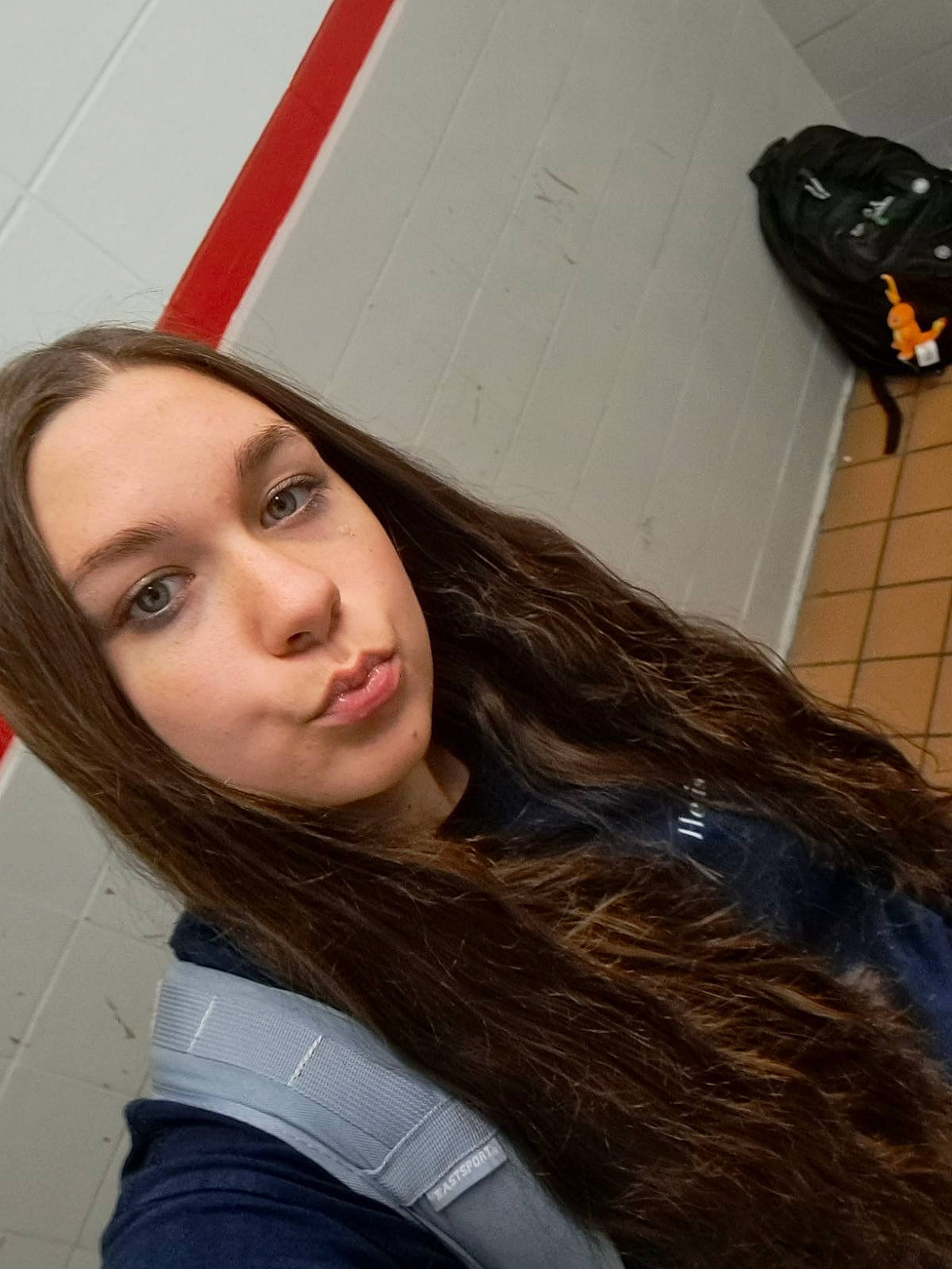 Kaylin joined the competition — help win amazing prizes! black, black_hair, cheek, eyebrow, eyelash, flash_photography, flooring, forehead, hair, happy, jaw, layered_hair, lip, lipstick, long_hair, luggage_and_bags, mouth, nose, person, skin