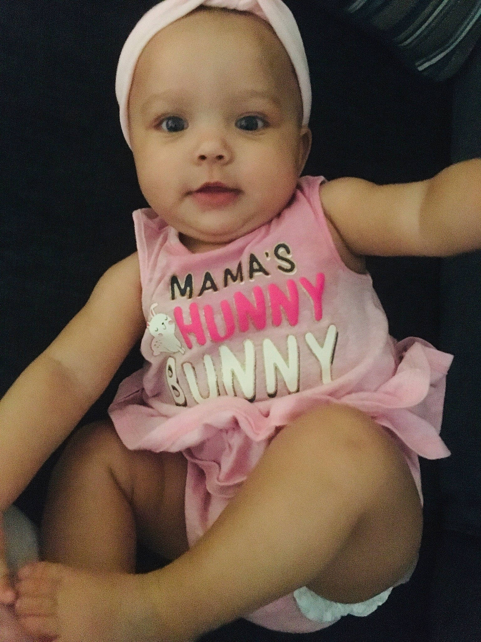 Jaylianna joined the competition — help win amazing prizes! arm, baby, baby_toddler_clothing, cap, cheek, comfort, eye, eyebrow, finger, gesture, hand, happy, person, pink, product, skin, sleeve, smile, thigh, thumb