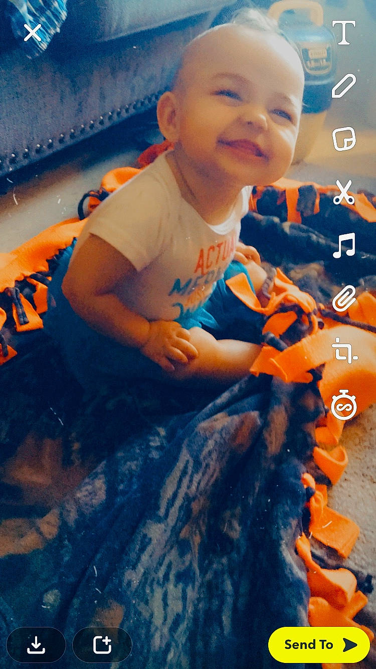 Jaylianna joined the competition — help win amazing prizes! baby, baby_toddler_clothing, child, cloud, cool, electric_blue, facial_expression, fun, hairstyle, happy, human, joy, leisure, orange, person, photograph, recreation, sky, smile, t_shirt