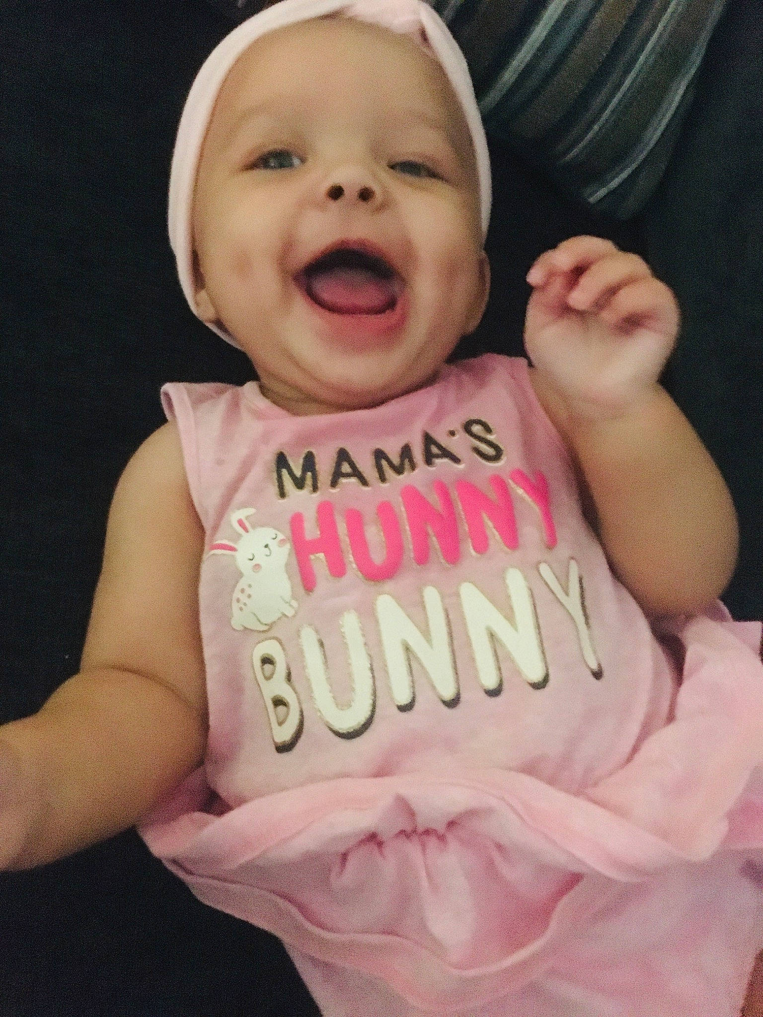 Jaylianna joined the competition — help win amazing prizes! baby, baby_toddler_clothing, cheek, chin, eye, eyebrow, face, finger, gesture, happy, head, human_body, lip, mouth, nose, person, pink, skin, sleeve, smile