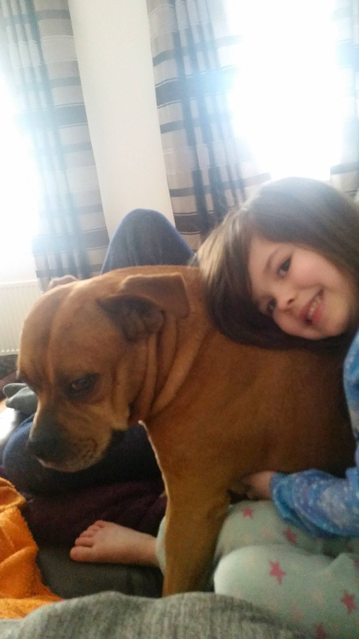 Kaci is registered to the contest to win money with this photo: american_pit_bull_terrier, boerboel, canidae, carnivore, companion_dog, dog, dog_breed, ear, fawn, joy, nose, person, pit_bull, puppy, puppy_love, rhodesian_ridgeback