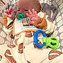 Michael joined the competition — help win amazing prizes! baby, infant, pacifier, bib, football_pattern, pajamas, toy, blue, green, blanket, patterned, hand, face, sleepwear, lying_down, cute, child, indoor, soft, comfort