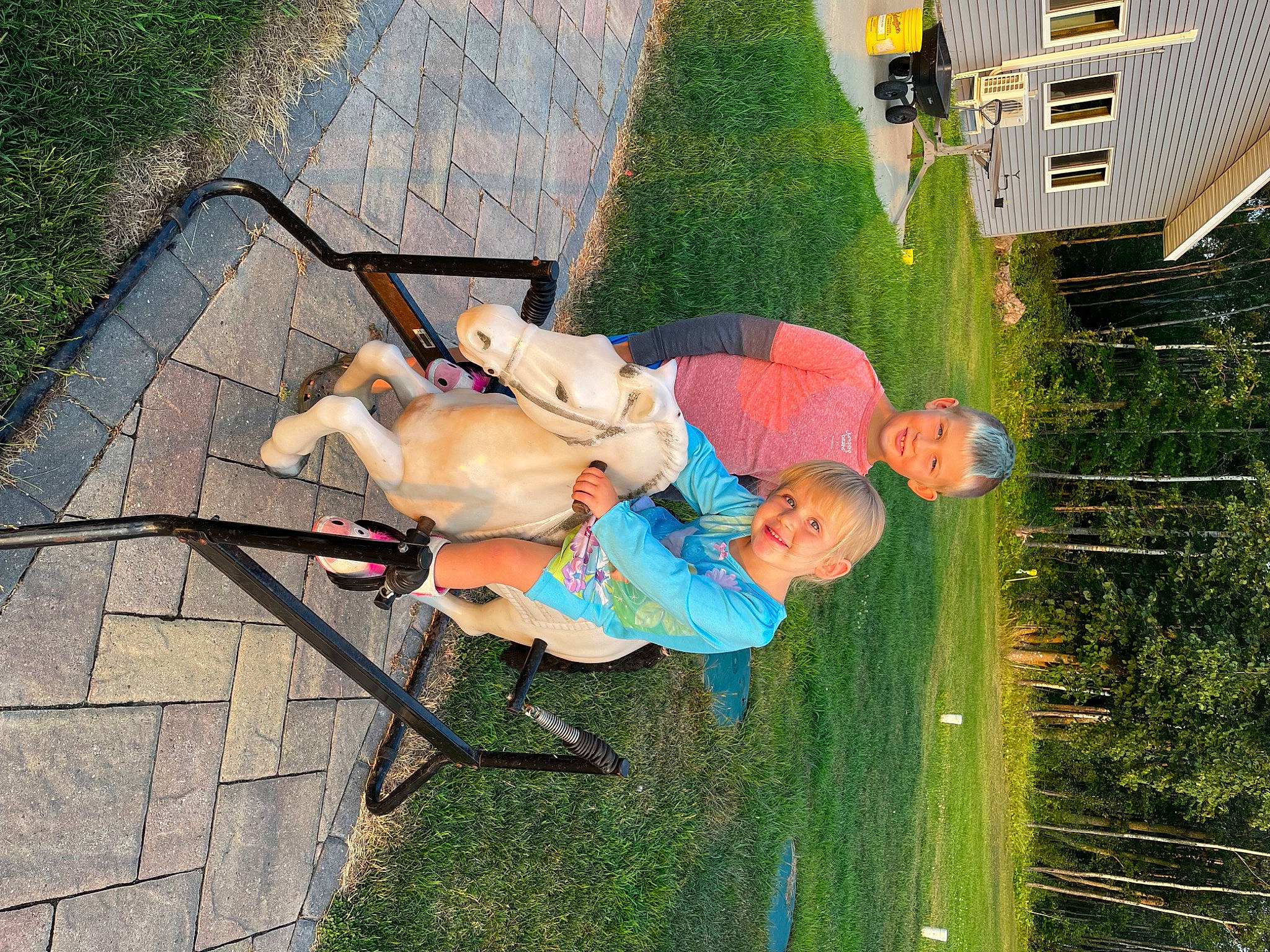 Freya joined the competition — help win amazing prizes! backyard, child, city, fun, grass, joy, landscape, leisure, outdoor_play_equipment, people_in_nature, person, plant, play, recreation, sandal, sitting, summer, swing, toddler, tree