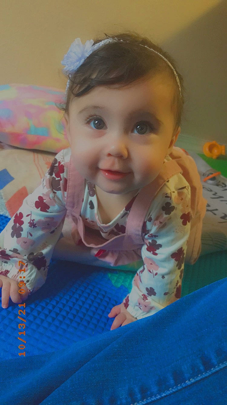 Gigi joined the competition — help win amazing prizes! baby, baby_crawling, baby_toddler_clothing, cheek, child, crawling, floor, flooring, fun, happy, head, iris, nose, person, pink, skin, sleeve, smile, textile, toddler