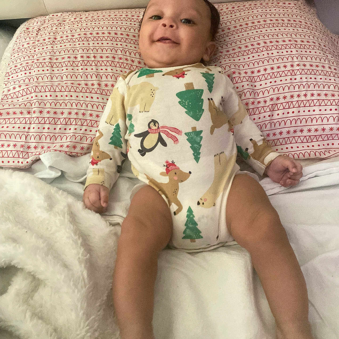 Saif is registered to the contest to win money with this photo: baby, bed, bedroom, blanket, clothing, couch, cushion, face, furniture, head, homedecor, indoors, newborn, person, photography, portrait, quilt, room, sitting, t_shirt