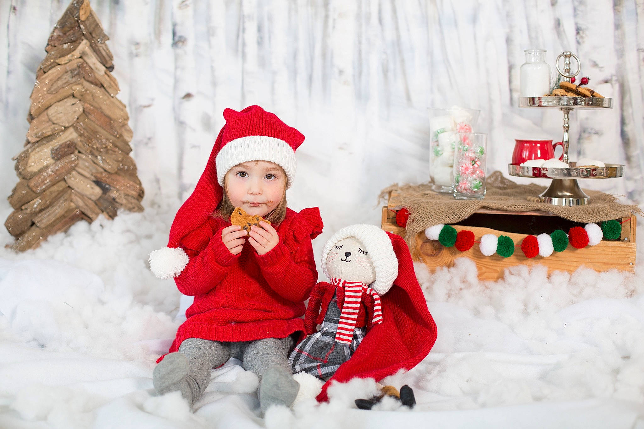 Malorie joined the competition — help win amazing prizes! child, christmas, christmas_eve, fictional_character, freezing, headwear, holiday, interior_design, person, playing_in_the_snow, red, santa_claus, snow, toddler, tree, winter