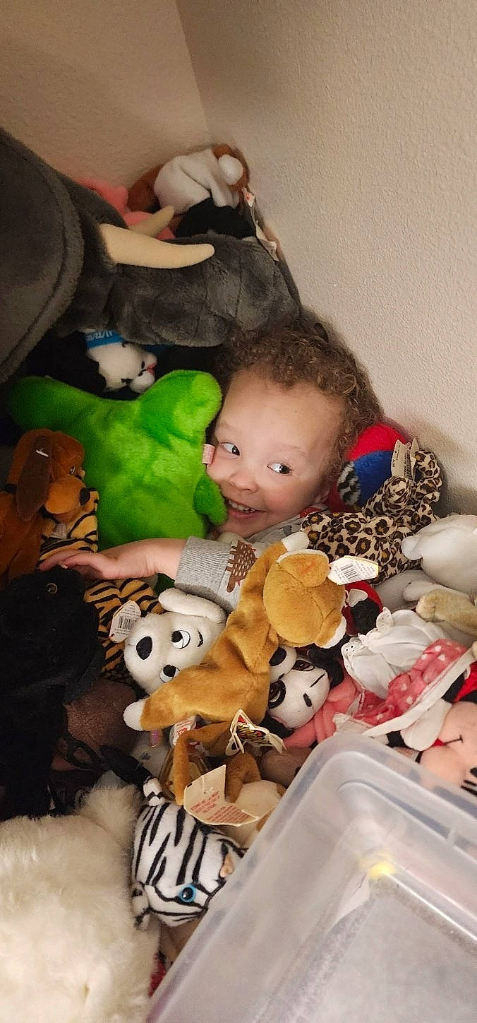 Sterling joined the competition — help win amazing prizes! baby, baby_toddler_clothing, baby_toys, cheek, child, christmas, event, fun, happy, joy, person, play, plush, room, smile, stuffed_toy, teddy_bear, textile, toddler, toy