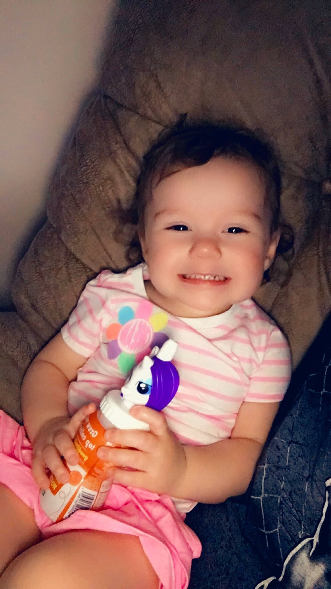 Briella is registered to the contest to win money with this photo: baby, baby_products, beauty, cheek, child, drinkware, eye, finger, iris, joy, lip, mouth, nail, nose, person, pink, play, product, skin, smile