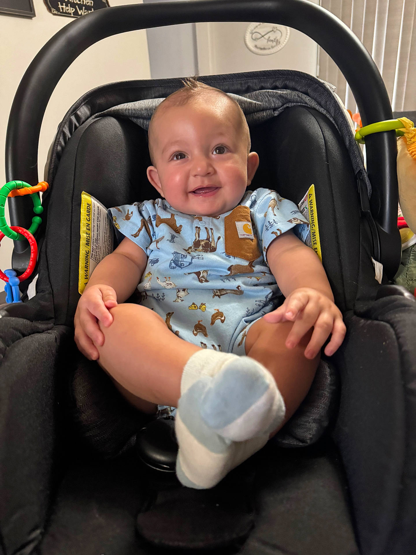 Michael joined the competition — help win amazing prizes! baby, bodypart, car, car_interior, clothing, cushion, face, finger, hand, happy, head, homedecor, hosiery, person, photography, portrait, smile, sock, transportation, vehicle