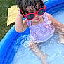 baby, child, cute, fun, grass, outdoor, pink_dress, play, pool, red_sunglasses, relaxing, sitting, summer, sunglasses, sunny, toddler, towel, water, water_play, wet_hair