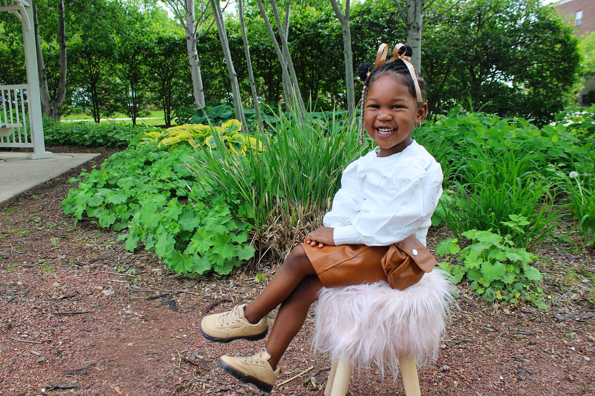 Amya joined the competition — help win amazing prizes! fawn, grass, grass_family, groundcover, hair, happy, joy, knee, leaf, leisure, people_in_nature, person, plant, sandal, shoe, shrub, smile, soil, terrestrial_plant, thigh