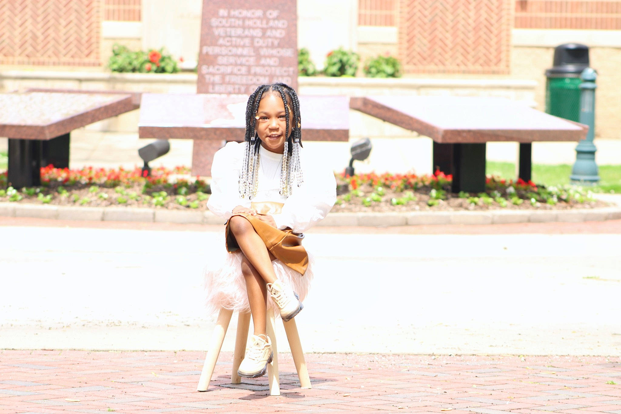 Kira joined the competition — help win amazing prizes! bag, eyewear, hairstyle, happy, joy, knee, leisure, morning, neck, outerwear, person, plant, public_space, shoe, shoulder, sleeve, standing, street_fashion, temple, thigh