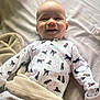 Brantley is registered to the contest to win money with this photo: baby, babylaughing, bed, bedroom, blanket, clothing, face, fleece, furniture, happy, head, homedecor, laughing, newborn, pajamas, person, photography, portrait, quilt, smile