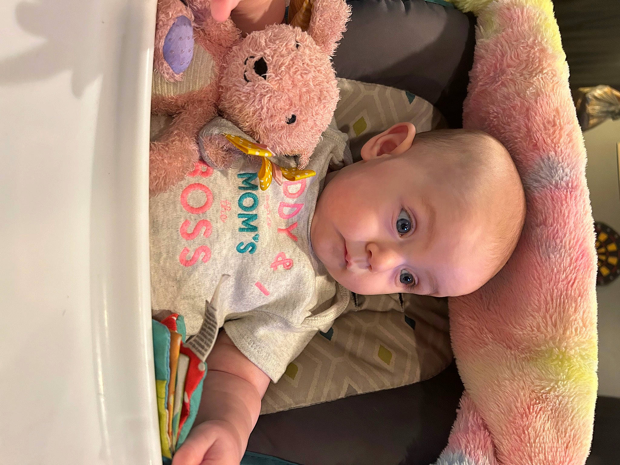 Ivory is registered to the contest to win money with this photo: baby, baby_products, baby_safety, baby_toddler_clothing, bed, cheek, child, comfort, ear, fun, happy, infant_bed, nose, person, plush, room, skin, stuffed_toy, textile, toddler