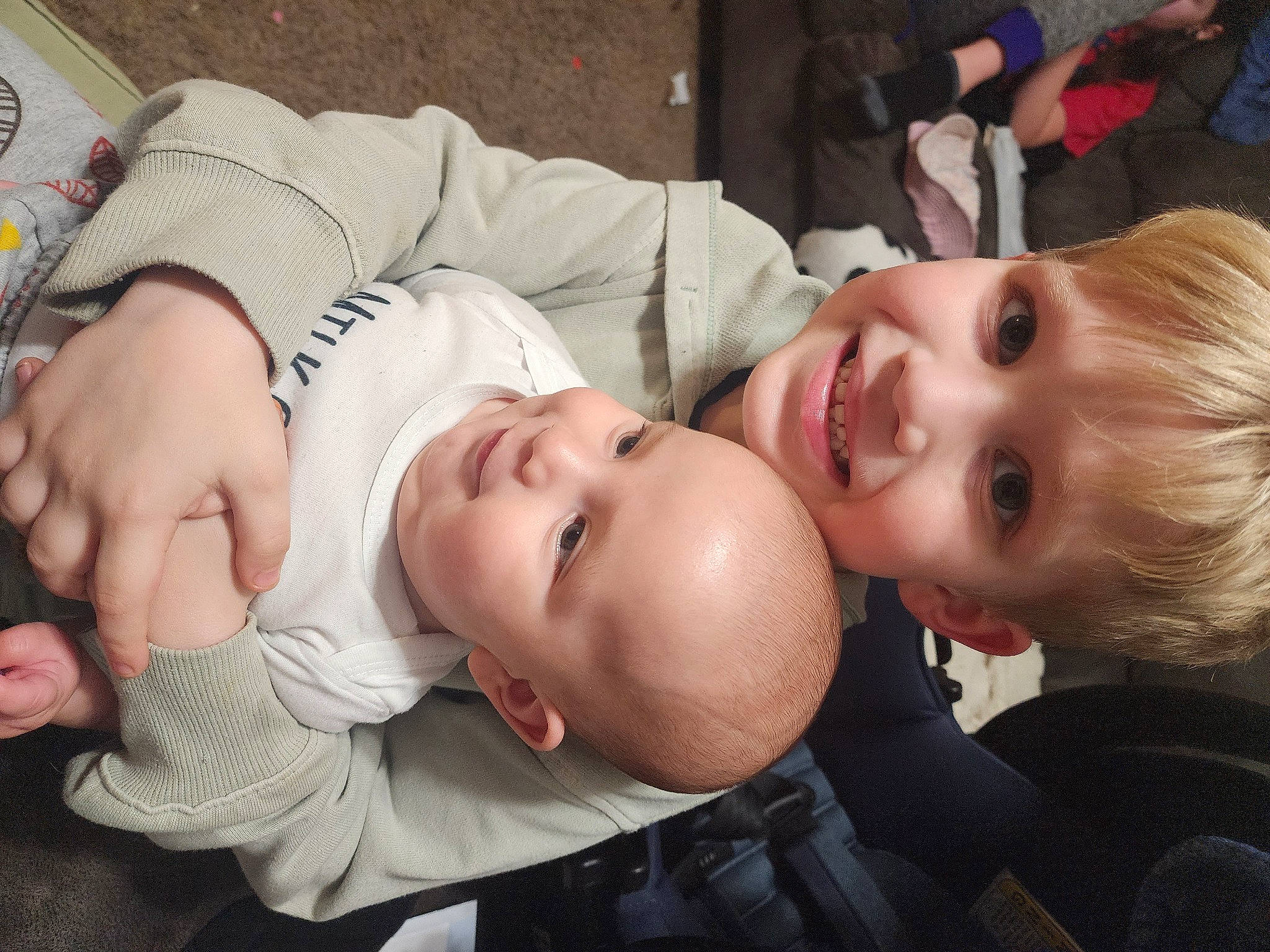 Benson is registered to the contest to win money with this photo: baby, baby_toddler_clothing, cheek, child, comfort, eye, eyebrow, eyelash, flash_photography, gesture, grass, happy, joy, lip, mouth, muscle, nose, person, skin, smile