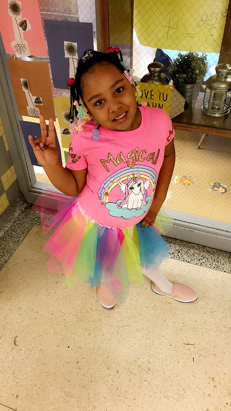 Amia joined the competition — help win amazing prizes! child, costume, fun, joy, person, pink, play, smile, t_shirt, toddler
