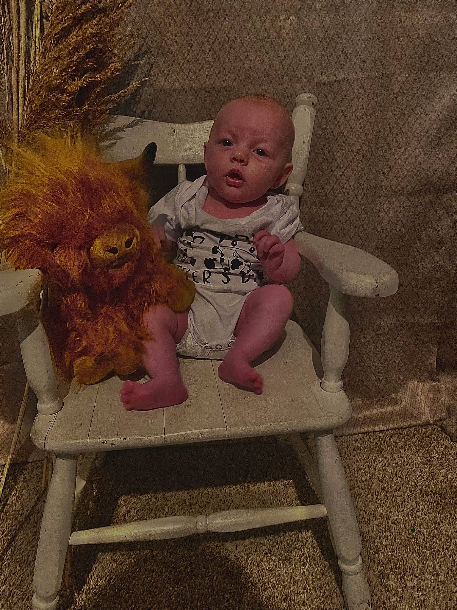 Araya joined the competition — help win amazing prizes! baby, baby_toddler_clothing, chair, child, comfort, doll, eye, foot, fur, happy, iris, lap, outdoor_furniture, person, room, shorts, sitting, toddler, toy, vintage_clothing