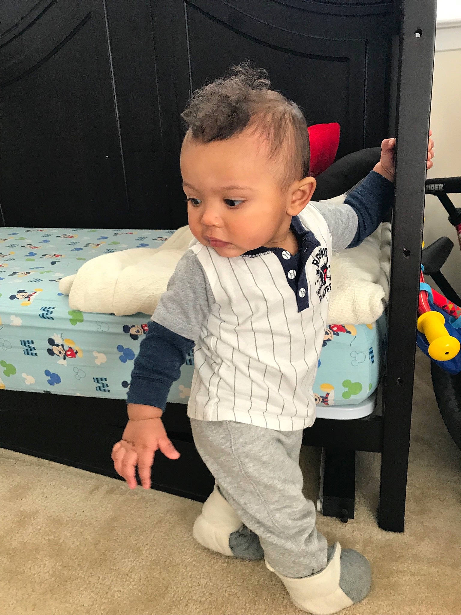 Jadyn is registered to the contest to win money with this photo: arm, baby, baby_products, child, person, play, sitting, skin, standing, toddler, toy