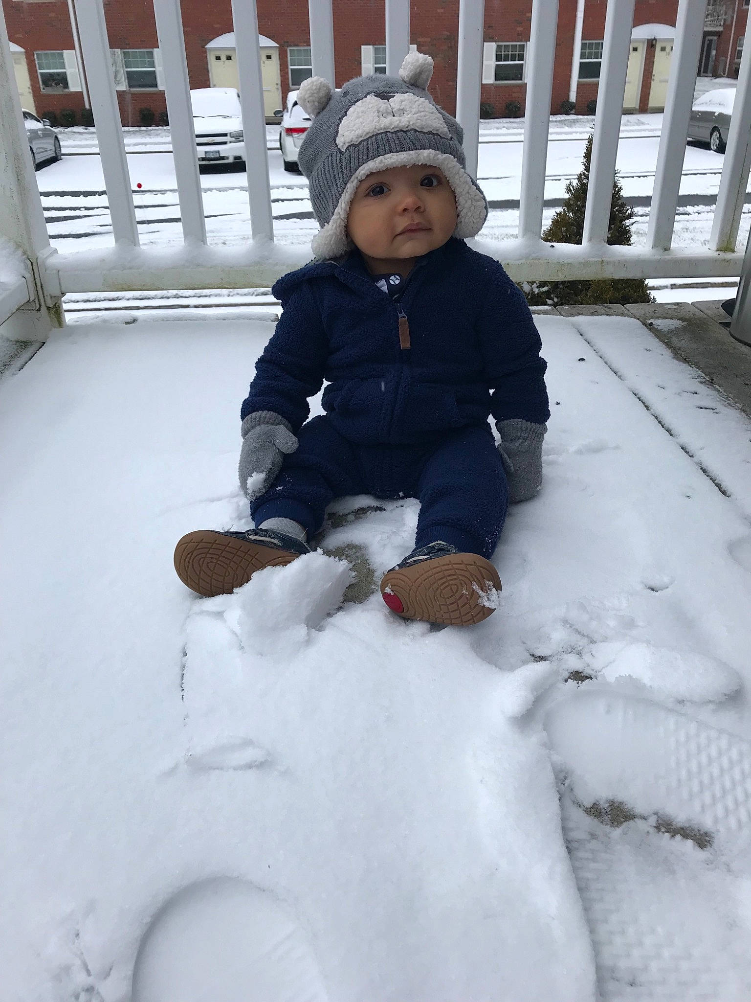 Jadyn joined the competition — help win amazing prizes! child, freezing, headwear, person, playing_in_the_snow, snow, toddler, white, winter