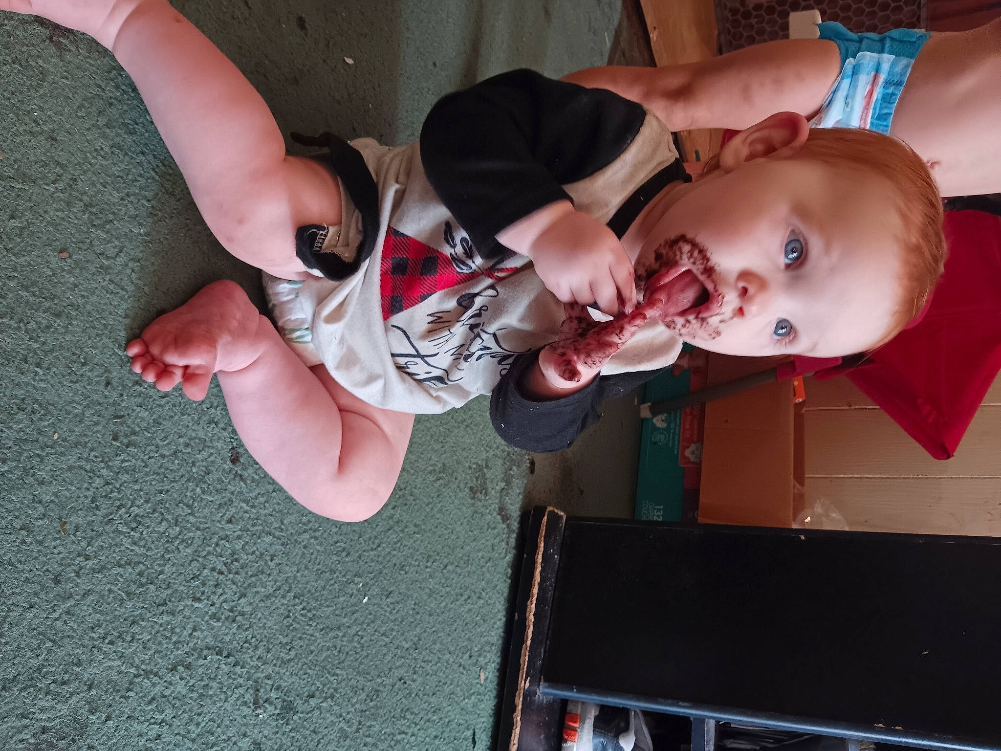 Zaylynn joined the competition — help win amazing prizes! baby, baby_products, baby_toddler_clothing, carmine, chest, child, eyelash, eyewear, fashion_accessory, finger, foot, fun, gesture, happy, human_leg, nail, pattern, person, surprise, thumb